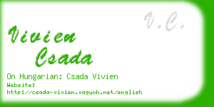 vivien csada business card